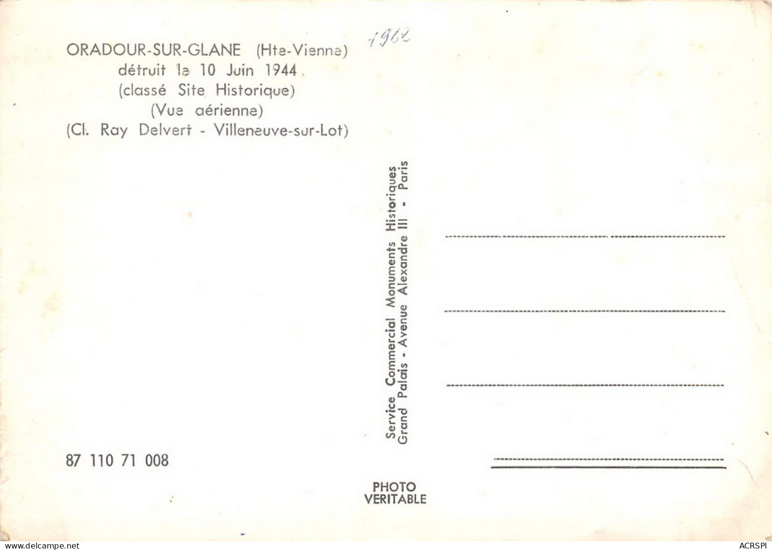 ORADOUR SUR GLANE  Vue Aérienne 23 (scan Recto Verso)MG2878VIC - Oradour Sur Glane