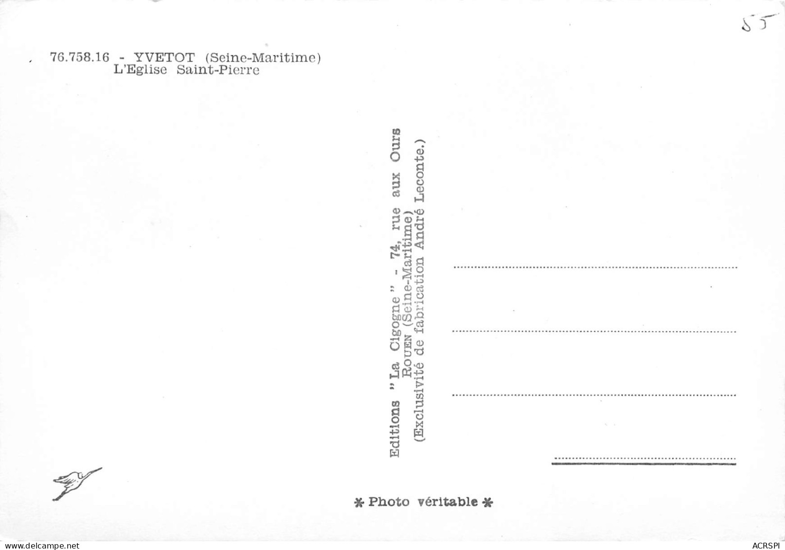YVETOT L'eglise Saint Pierre 9 (scan Recto Verso)MG2886BIS - Yvetot