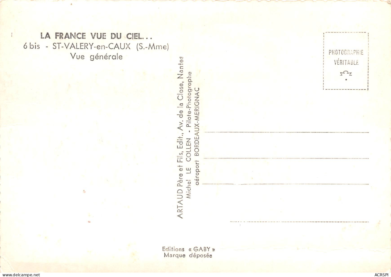 SAINT VALERY EN CAUX  Vue Generale 27 (scan Recto Verso)MG2886BIS - Saint Valery En Caux