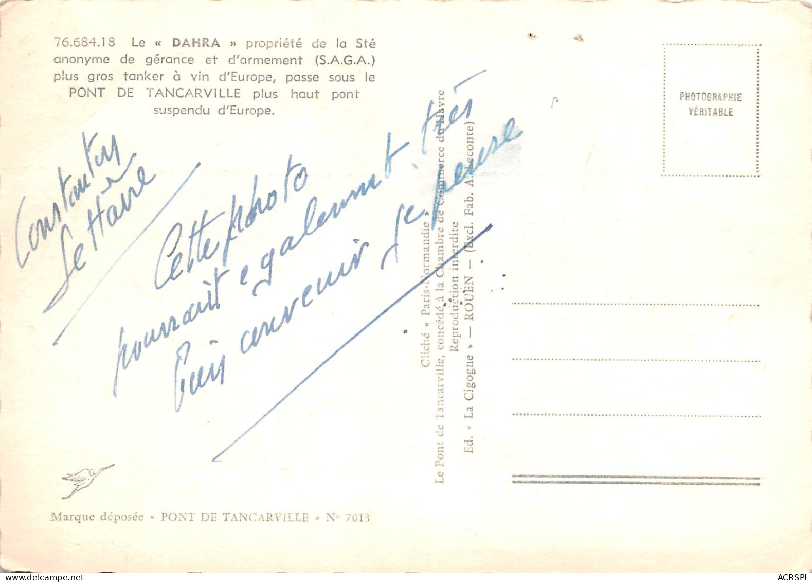 TANCARVILLE Le Pont 19  (scan Recto Verso)MG2886UND - Tancarville