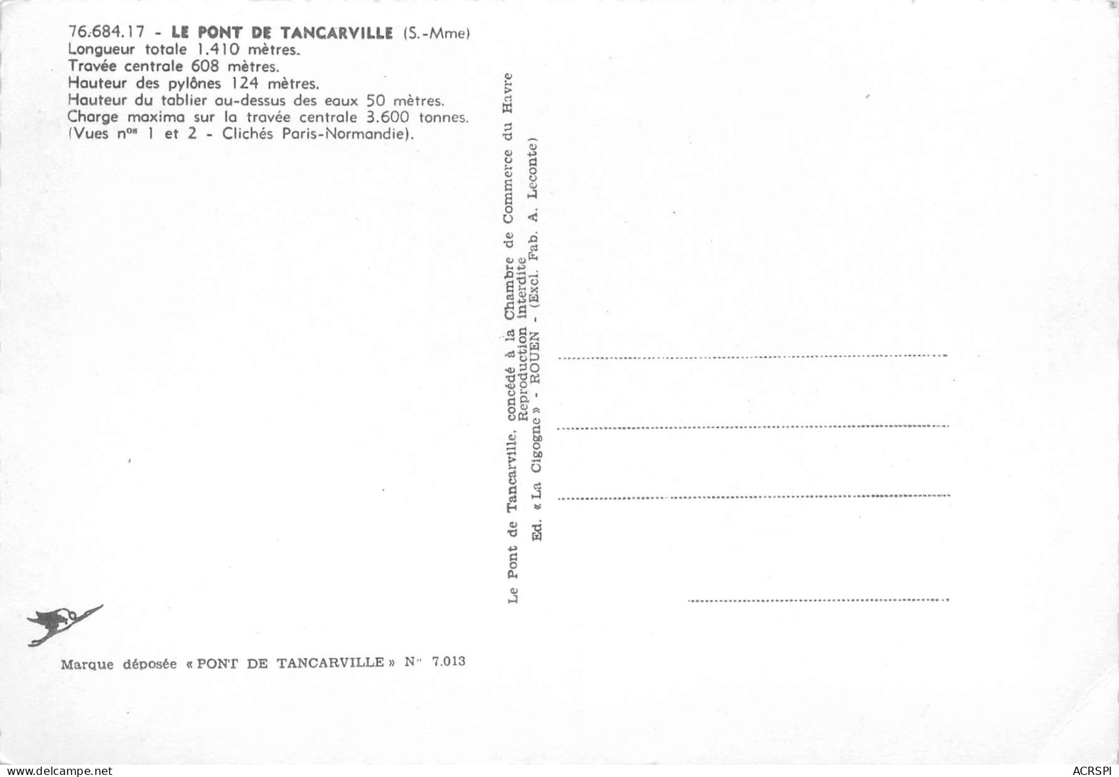 TANCARVILLE Le Pont 22  (scan Recto Verso)MG2886UND - Tancarville