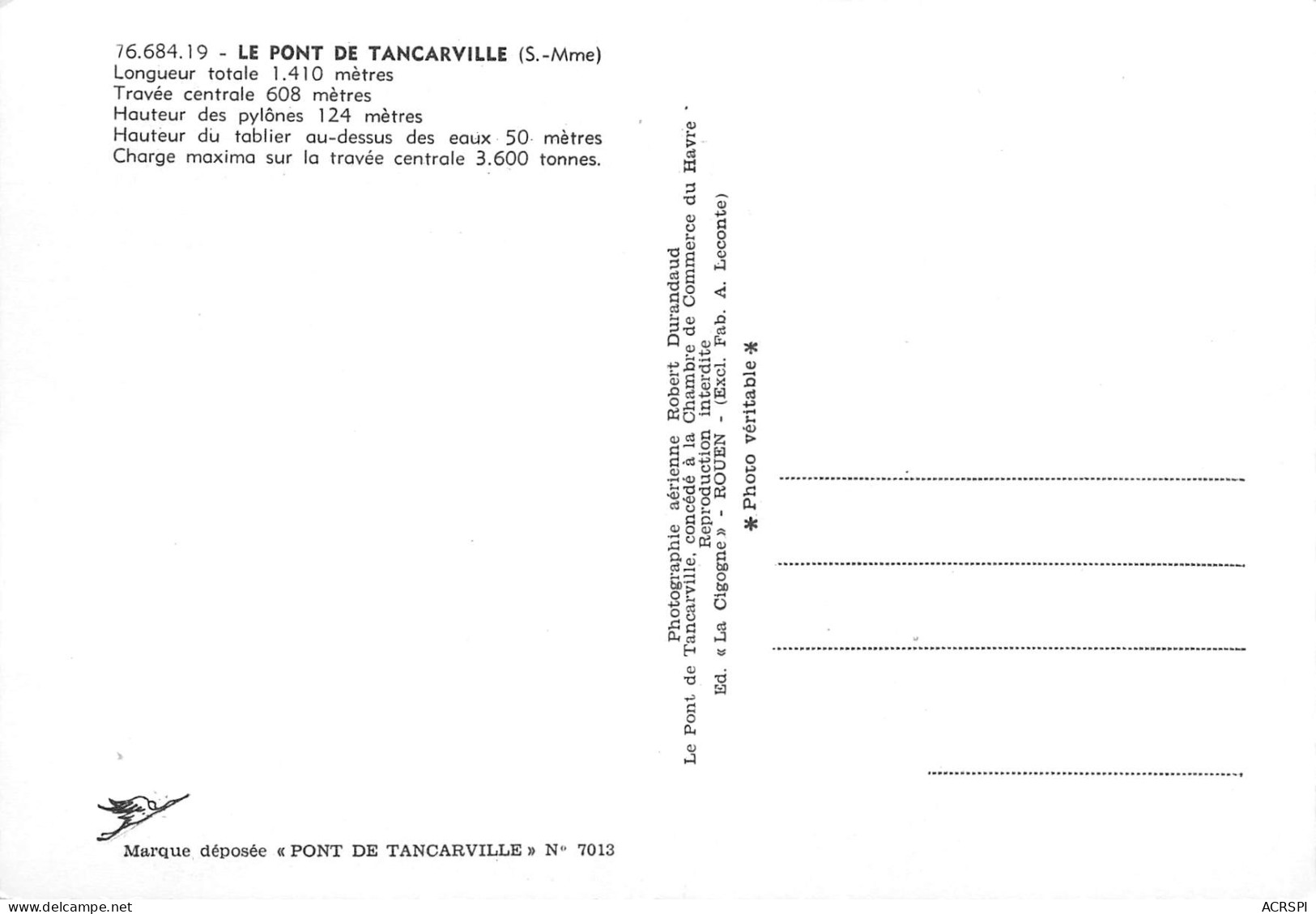 TANCARVILLE Le Pont 30  (scan Recto Verso)MG2886UND - Tancarville