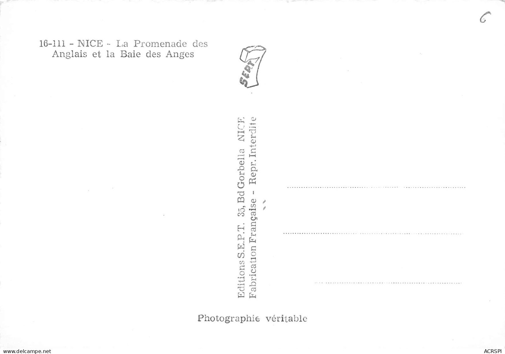 NICE La Promenade Des Anglais Et La Baie Des Anges  12 (scan Recto Verso)MG2886VIC - Squares