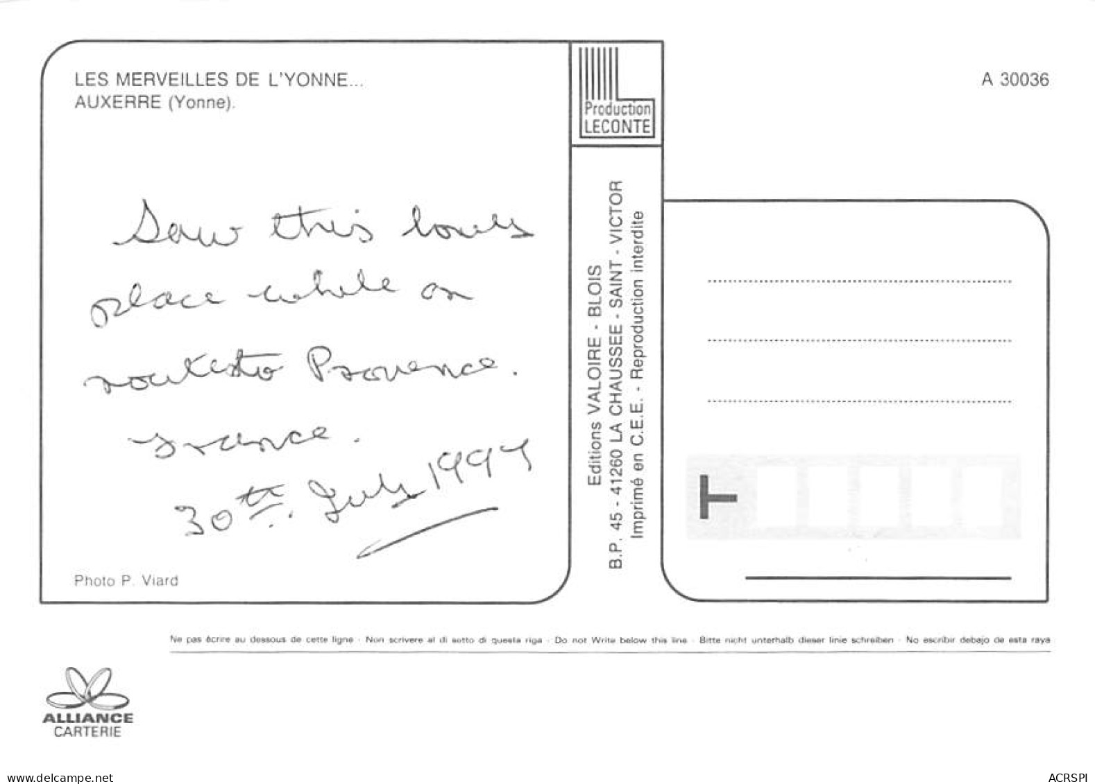 AUXERRE  Quatre Vues De La Ville   3 (scan Recto Verso)MG2890 - Auxerre