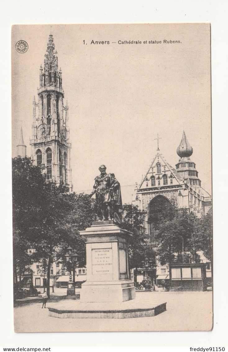 BELGIQUE . Antwerpen . Anvers . Cathédrale Et Statue Rubens - Antwerpen