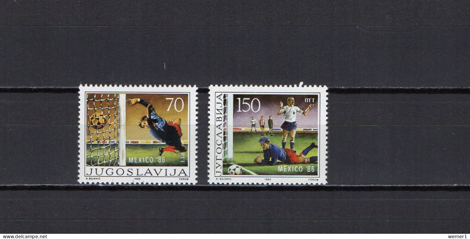 Yugoslavia 1986 Football Soccer World Cup Set Of 2 MNH - 1986 – Mexiko