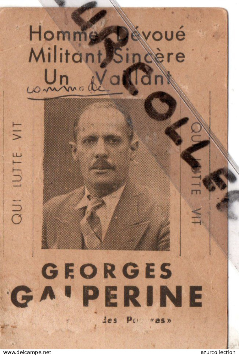 GEORGES GASPERINE .MORT .COMMUNISTE ENCENSE LENINE ET STALINE - Historical Documents