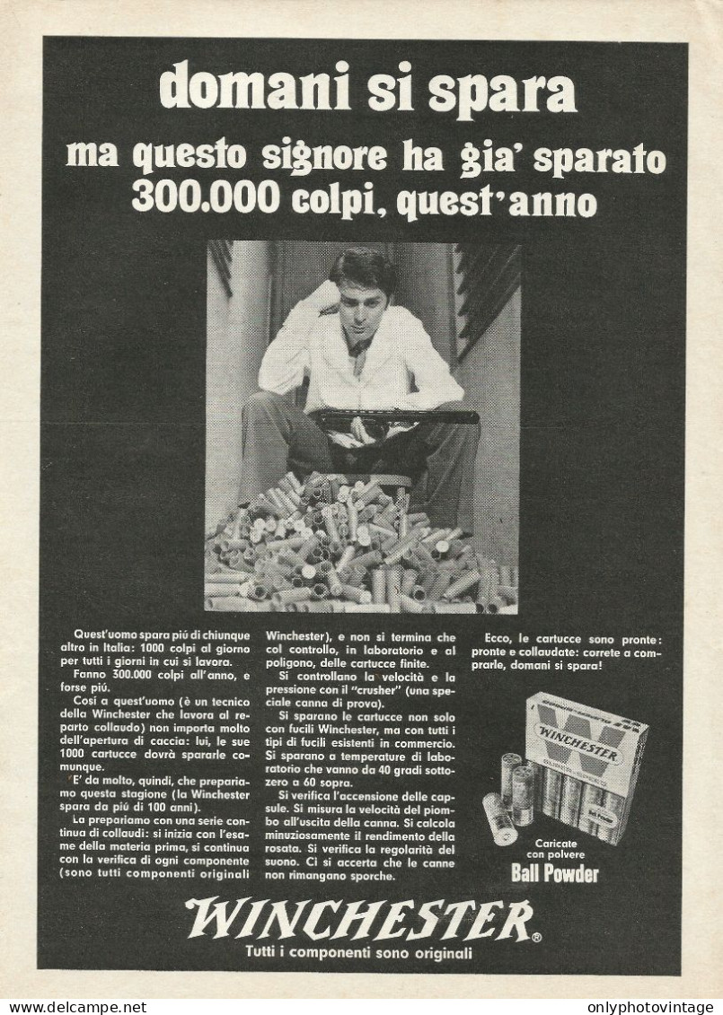 Cartucce WINCHESTER - Pubblicità 1968 - Advertising - Pubblicitari