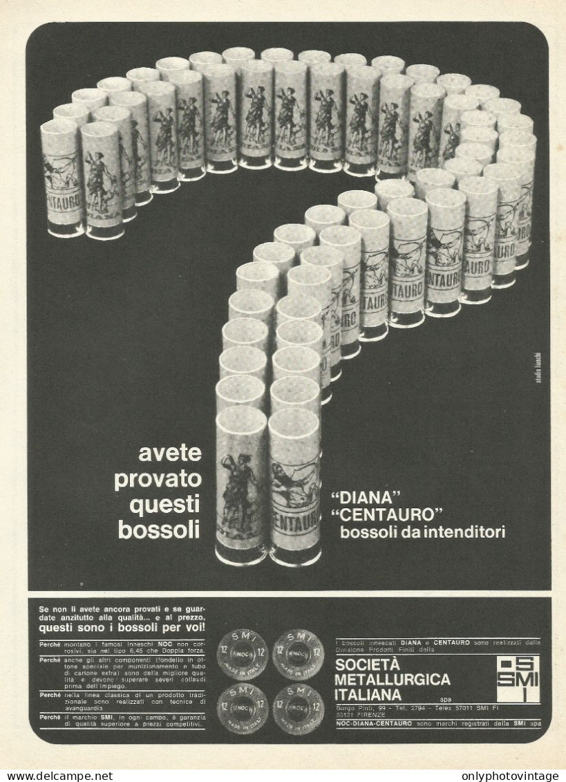 Diana Centauro Bossoli Da Intenditori - Pubblicità 1969 - Advertising - Pubblicitari