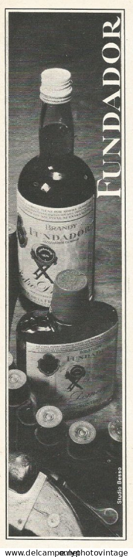 Brandy FUNDADOR - Pubblicità 1972 - Advertising - Pubblicitari
