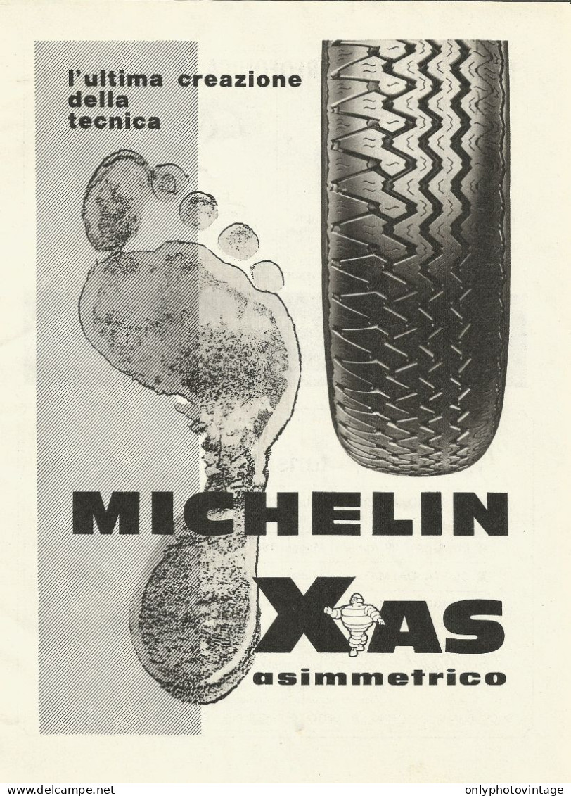 Pneumatico Michelin Xas Asimmetrico - Pubblicità 1967 - Advertising - Publicidad
