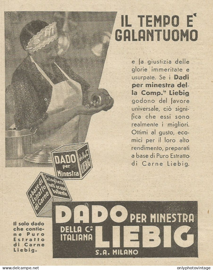 Dado LIEBIG Il Tempo è Galantuomo - Pubblicità 1933 - Advertising - Publicités