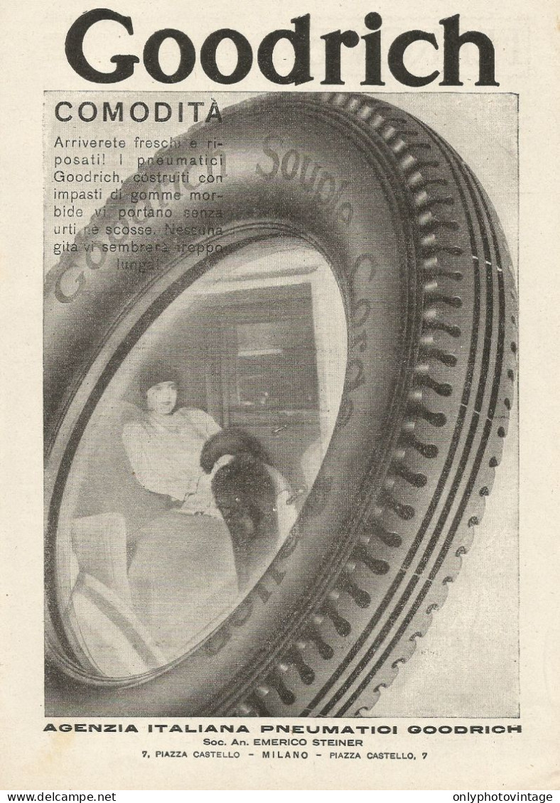 Pneumatici GOODRICH - Pubblicità 1930 - Advertising - Publicités