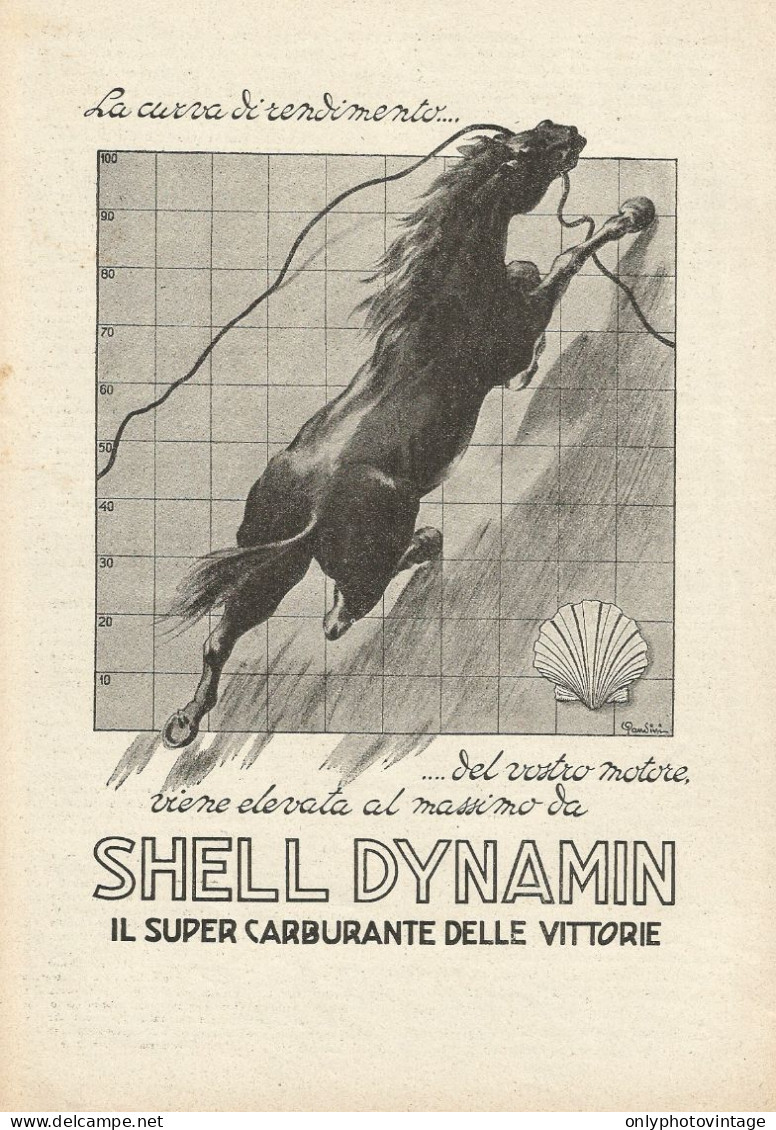 SHELL DYNAMIN Il Supercarburante Delle Vittorie - Pubblicità 1933 - Advert - Publicités