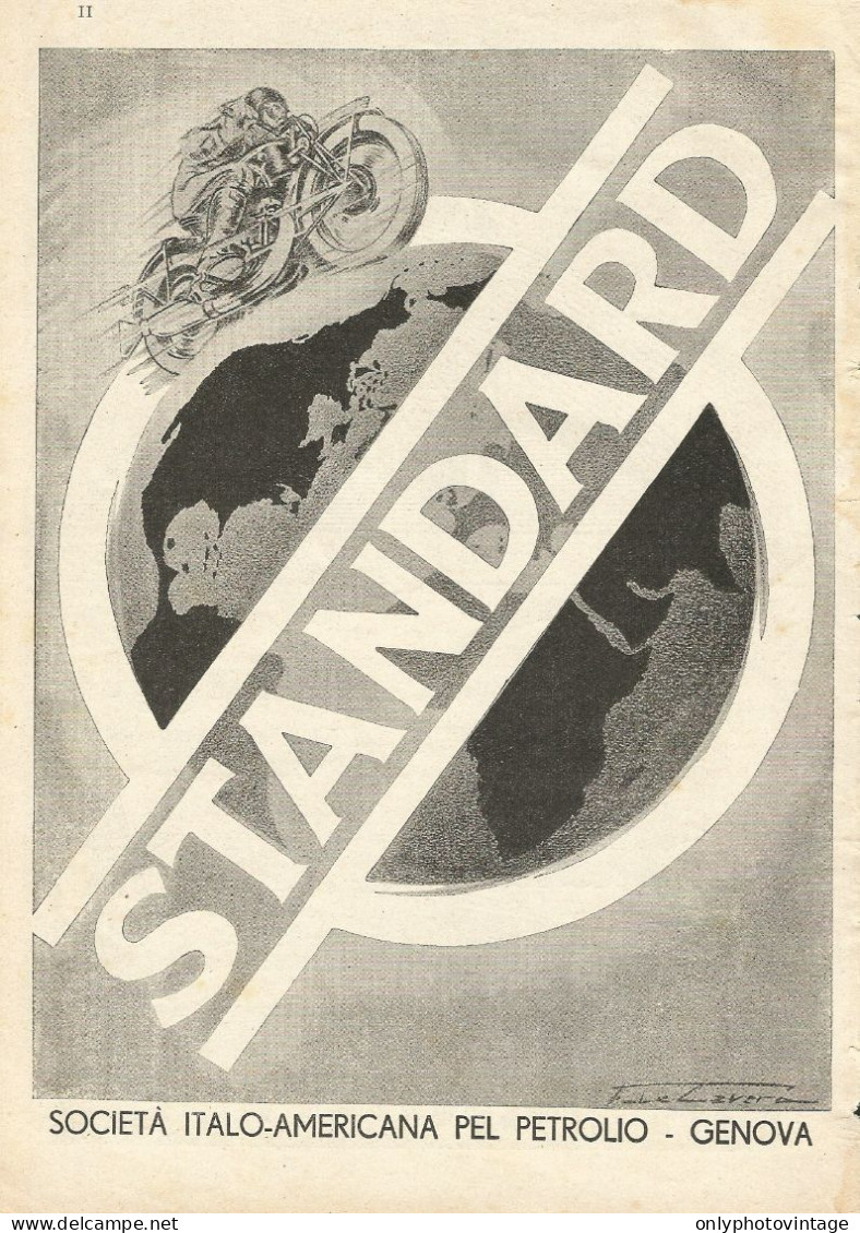 Soc. Italiana Pel Petrolio Genova - Standard - Pubblicità 1933 - Advertis. - Advertising
