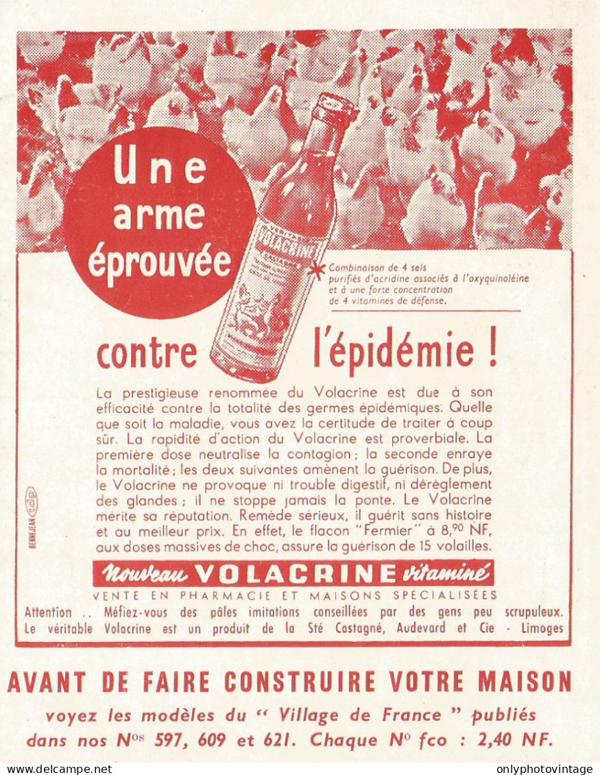 VOLACRINE Vitaminè - Pubblicità 1962 - Advertising - Werbung