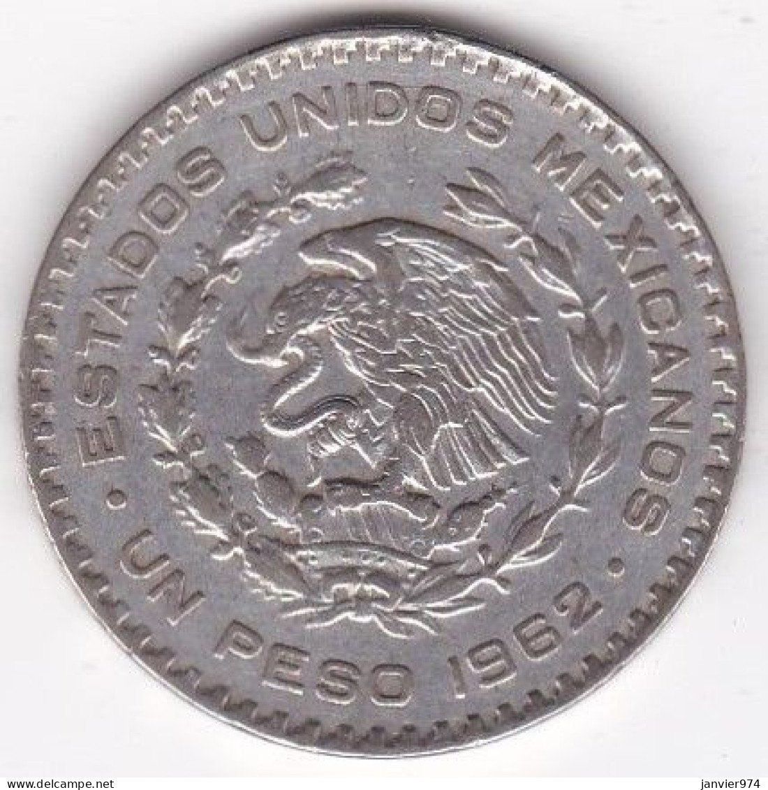 Mexique 1 Peso 1962, José María Morelos Y Pavón, En Argent, KM# 459 - Mexico