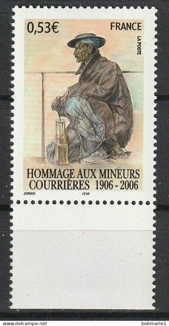 Hommage Aux Mineurs Victimes De La Catastrophe De Courrières (Pas-De-Calais) En 1906. Timbre Neuf** 2006 N° 3880 - Unused Stamps