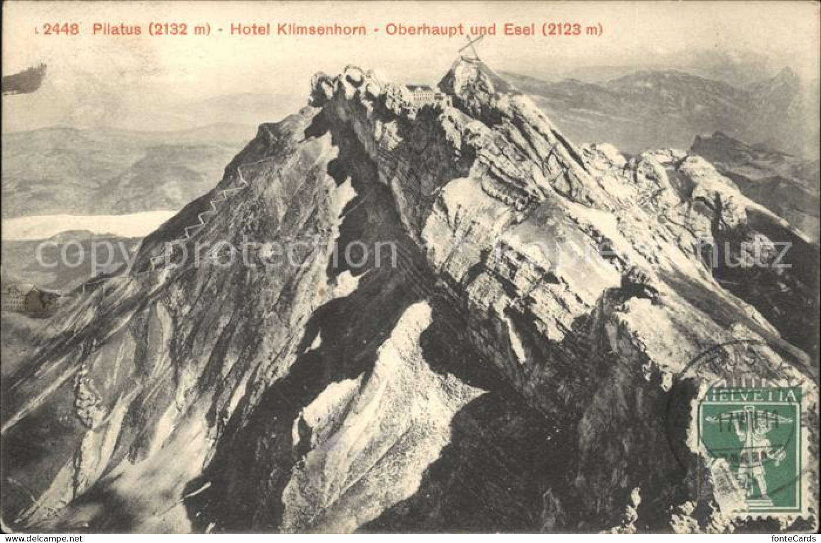 11736011 Pilatus Kulm Hotel Klimsenhorn Mit Oberhaupt Und Esel Pilatus  - Autres & Non Classés