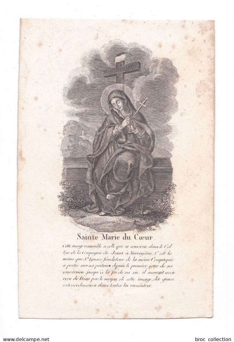 Sainte Marie Du Coeur, Gravure Ancienne, Marius Reinould, Aix-en-Provence - Andachtsbilder