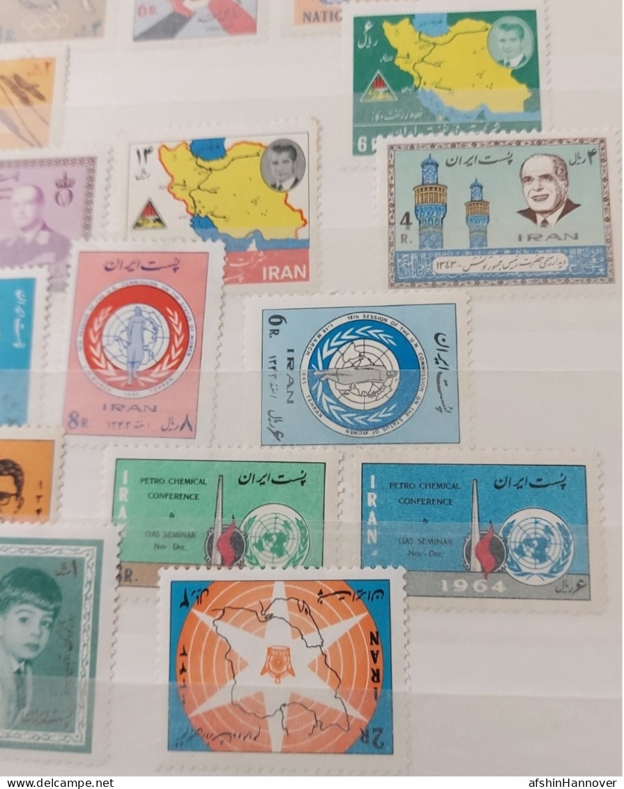 Iran Shah Pahlavi سری کامل تمبرهای سال 1343 Commemorative Stamps Issued In Year 1964 - Irán