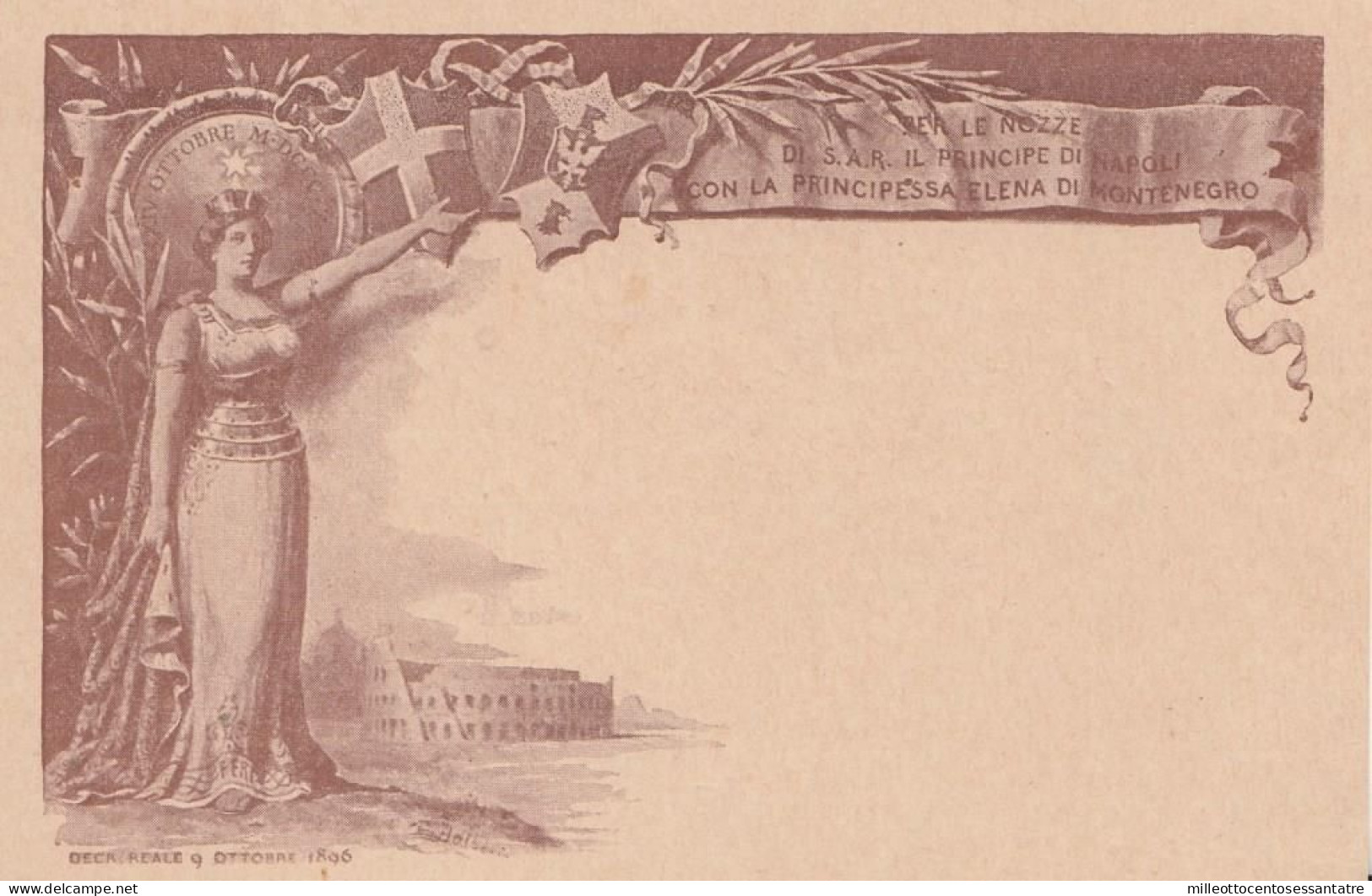 1628  - REGNO - CINQUE Cartoline Postali Da Cent. 10 Rosa Bruno Serie " NOZZE REALI " Serie Completa NUOVA - Postwaardestukken