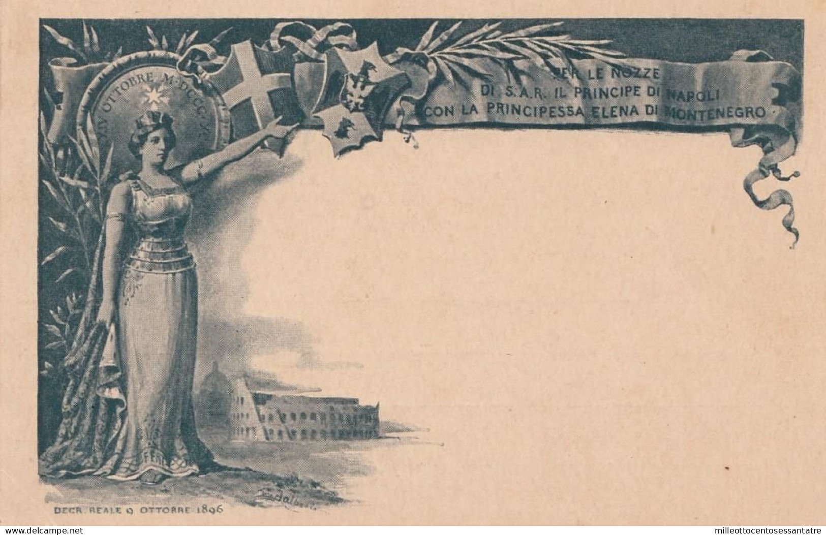 1628  - REGNO - CINQUE Cartoline Postali Da Cent. 10 Rosa Bruno Serie " NOZZE REALI " Serie Completa NUOVA - Ganzsachen