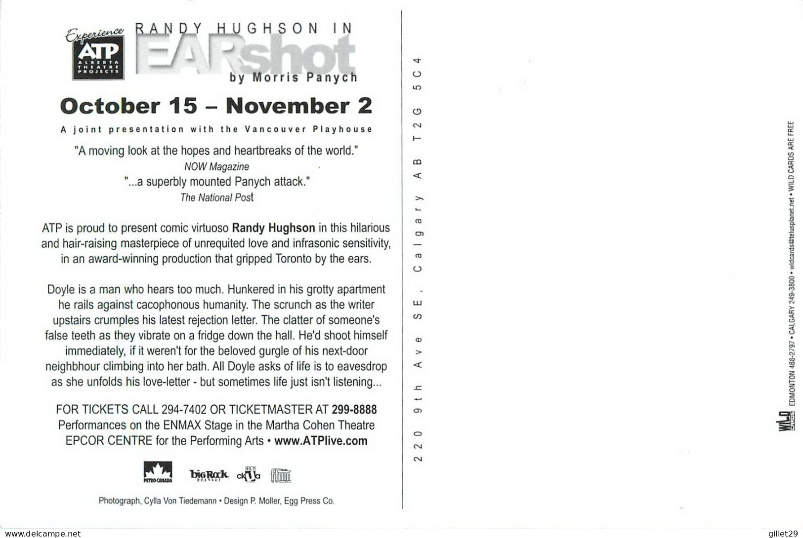 PUBLICITÉ - ADVERTISING - RANDY HIGHSON IN EAR SHOT BY MORRIS PANYCH - CALGARY ALBERTA - - Publicité