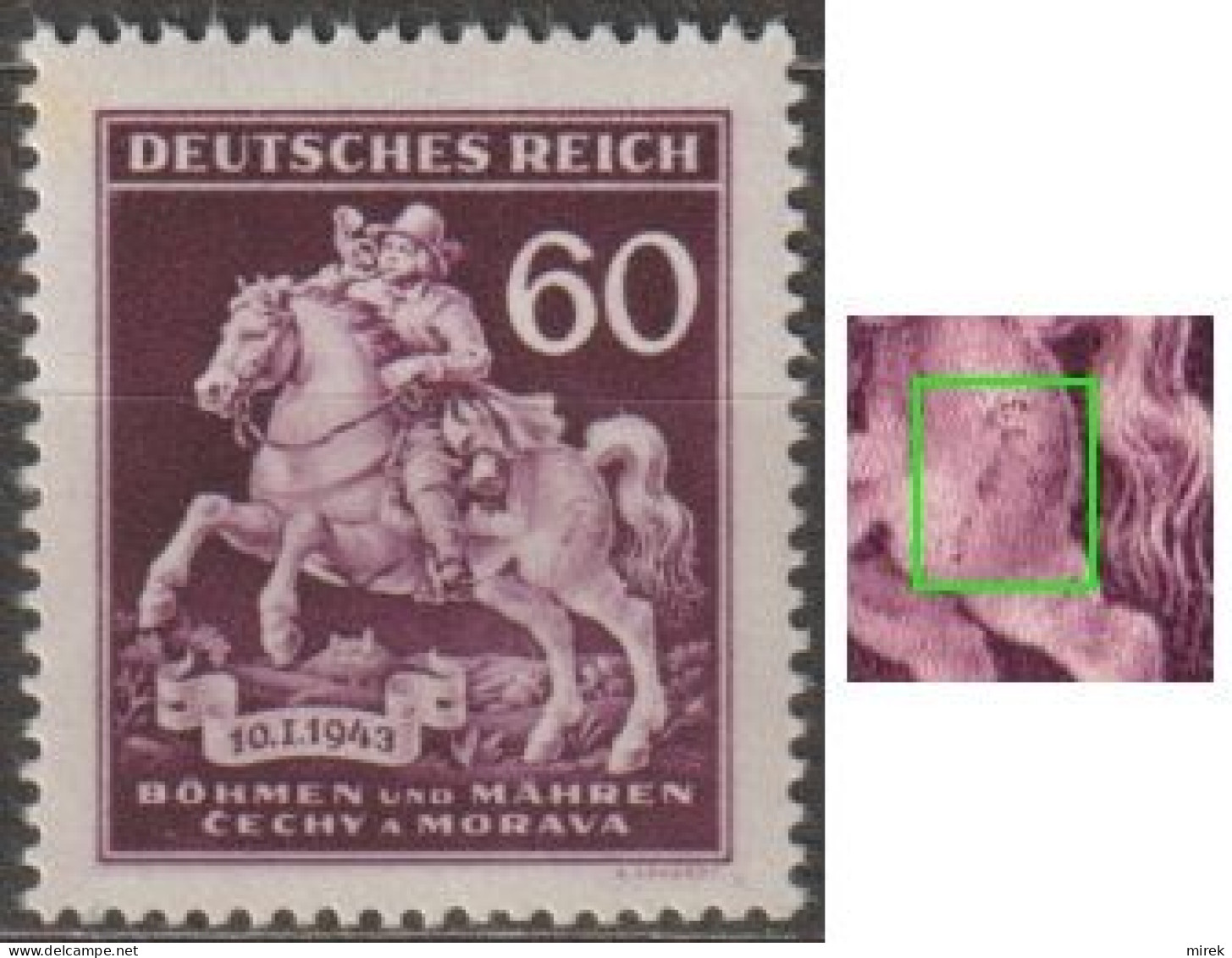 22/ Pof. 102; Plate Flaw, Stamp Position 24, Print Plate 3 - Ongebruikt