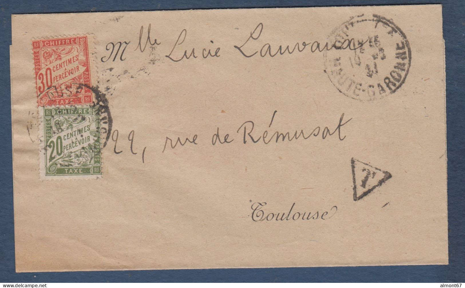 Bande Taxée à 50c - 1859-1959 Lettres & Documents
