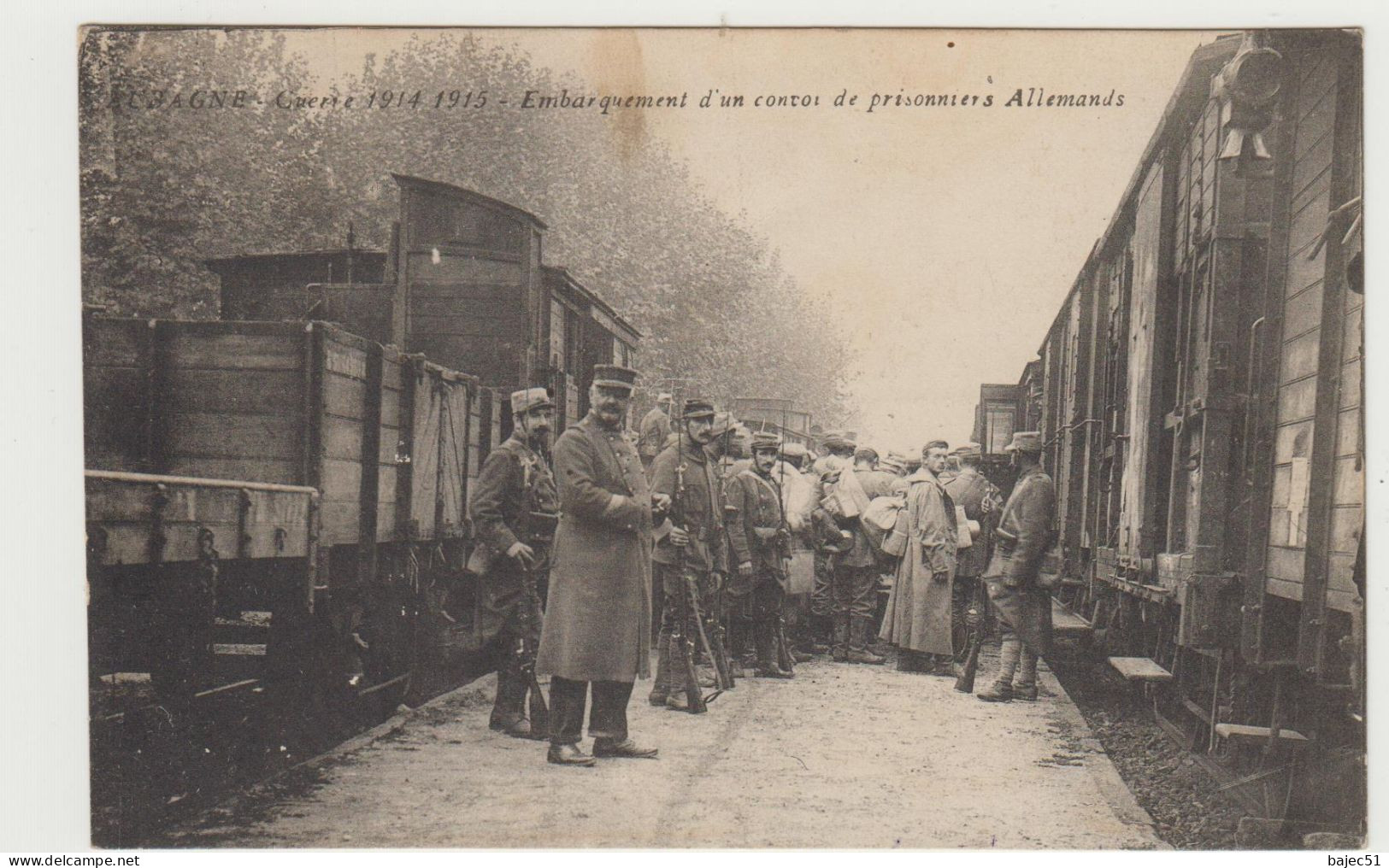 Aubagne " Embarquement D'un Convoi De Prisonniers Allemands " Cachet Au Dos Dépot De Géménos - Aubagne