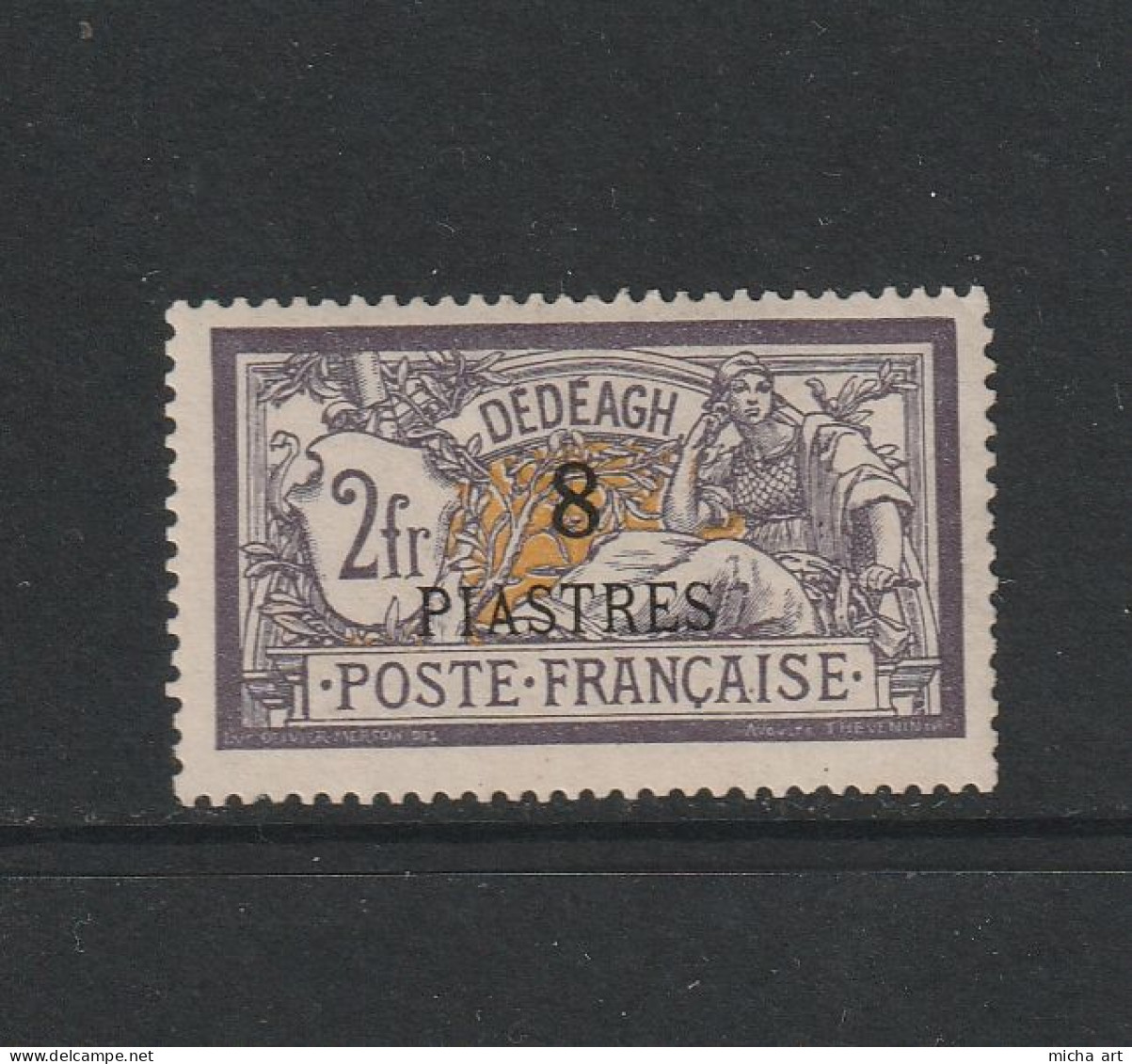 Greece French Post Office 1902 - 1913 Dedeagh Issue 8 Pi / 2 F. MH W1101 - Ungebraucht