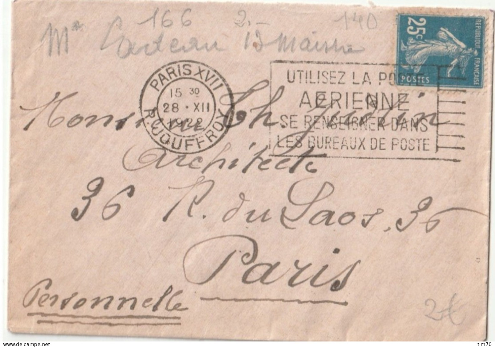 FLAMME  PERMANANTE PARIS  XVII  /  N°   140 - Mechanical Postmarks (Other)