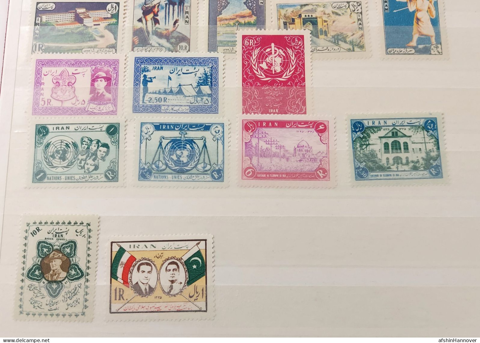 Iran Shah Pahlavi سری کامل تمبرهای یادگاری سال 1335 Commemorative Stamps Issued In Year 1335 - Irán
