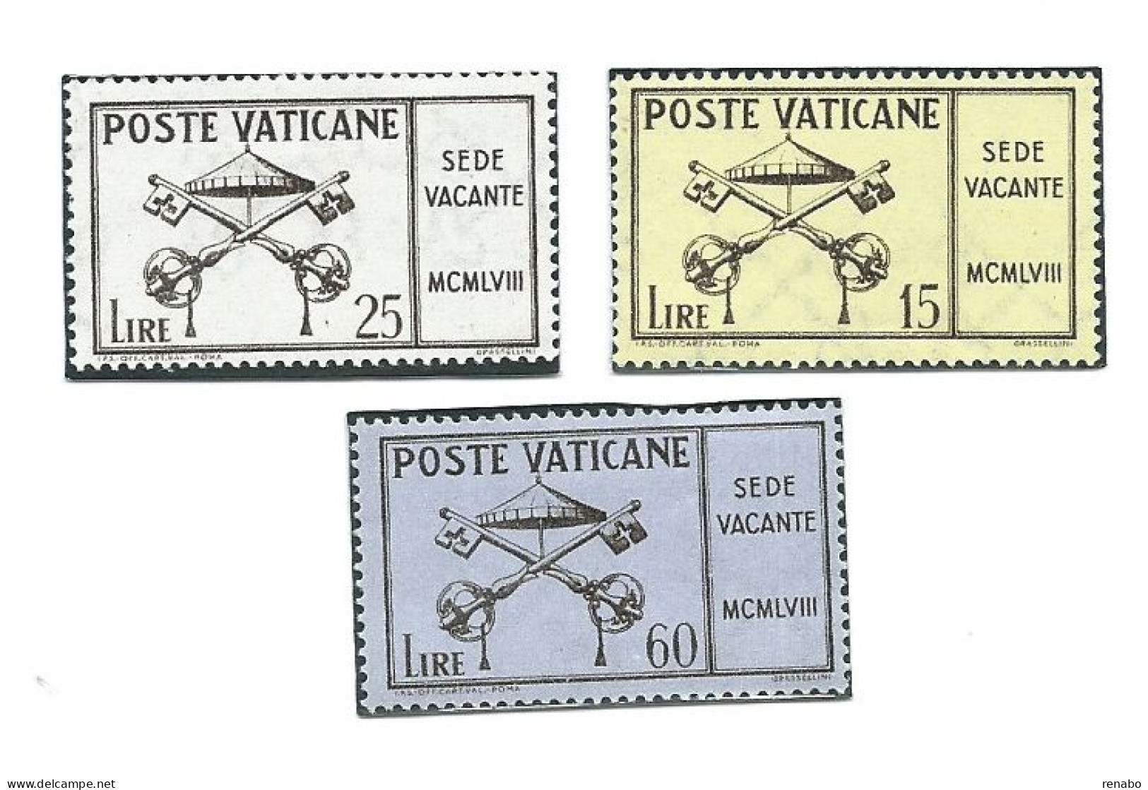 Vaticano 1958 ; Sede Vacante. Serie Completa, Nuova. - Neufs