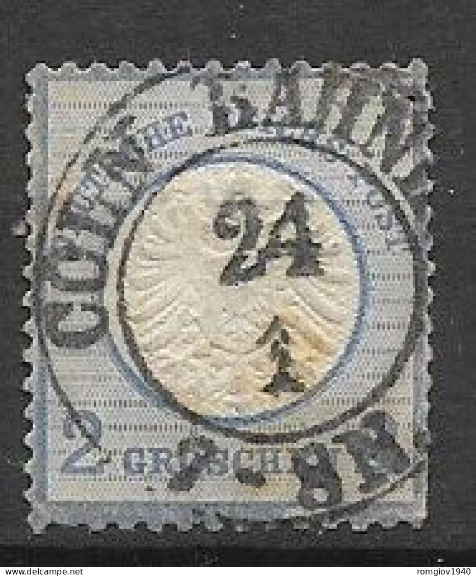 GERMANIA REICH IMPERO 1872 AQUILA  GRANDE SCUDO SULL'AQUILA UNIF. 17  USATO VF - Used Stamps
