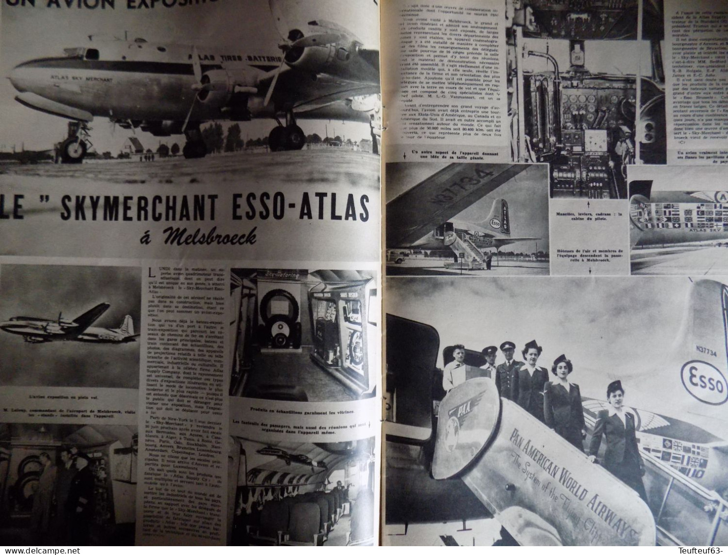 Le soir illustré n° 887 Jane Wyman - premier timbre belge - avion “ Skymerchant Esso-Atlas ” - GP. Francorchamps...