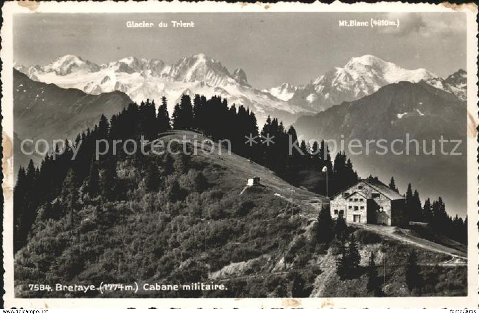 11732934 Bretaye Cabane Militaire Glacier Du Trient Mt Blanc Bretaye - Sonstige & Ohne Zuordnung