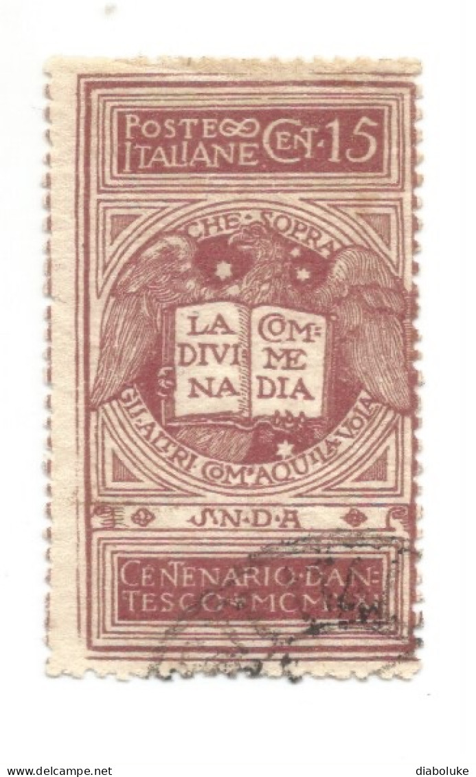 (REGNO D'ITALIA) 1921, MORTE DANTE ALIGHIERI - Serie Di 3 Francobolli Usati, Annulli Da Periziare - Oblitérés