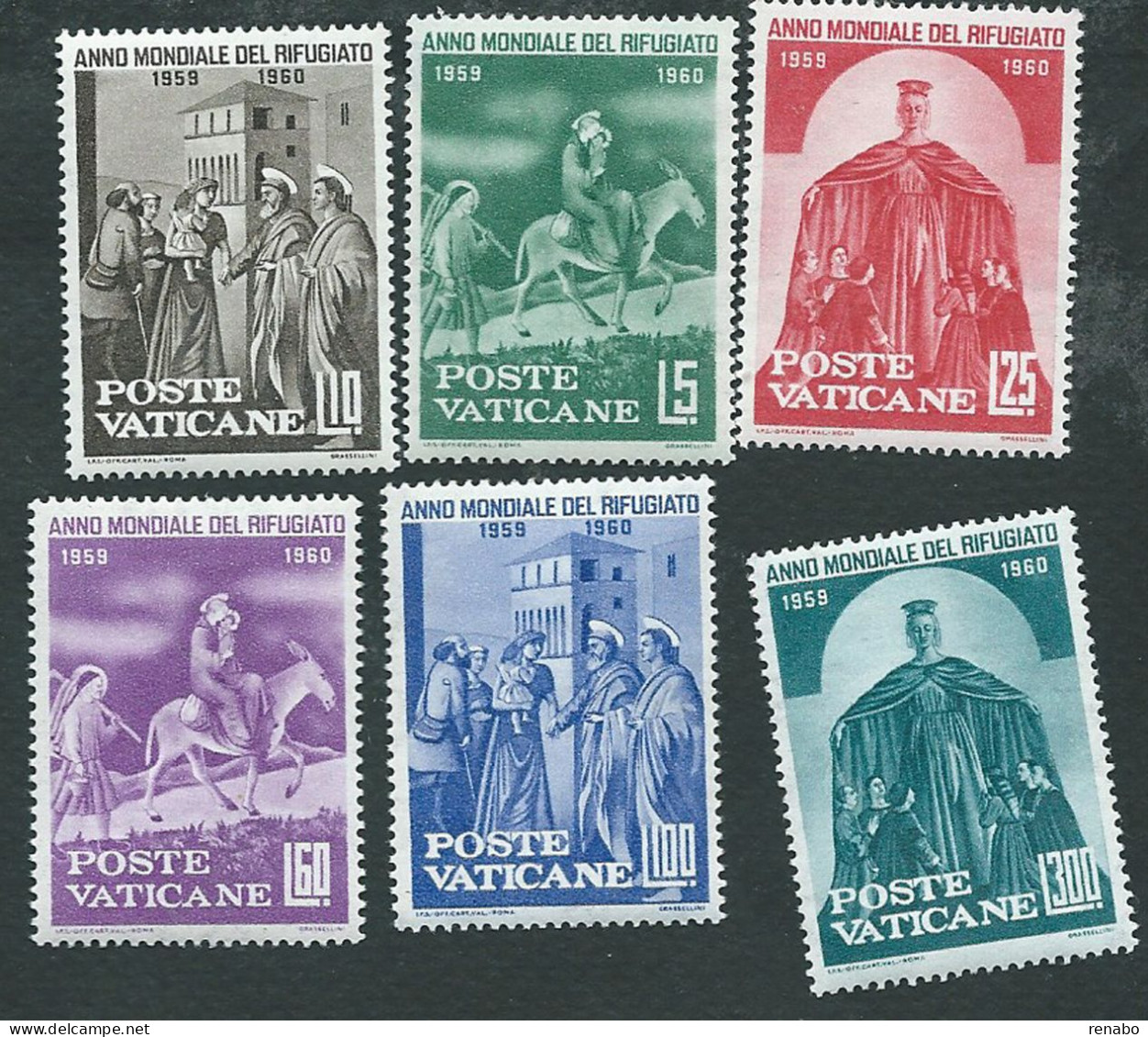 Vaticano 1960; Anno Mondiale Del Rifugiato. Serie Completa Nuova. - Unused Stamps