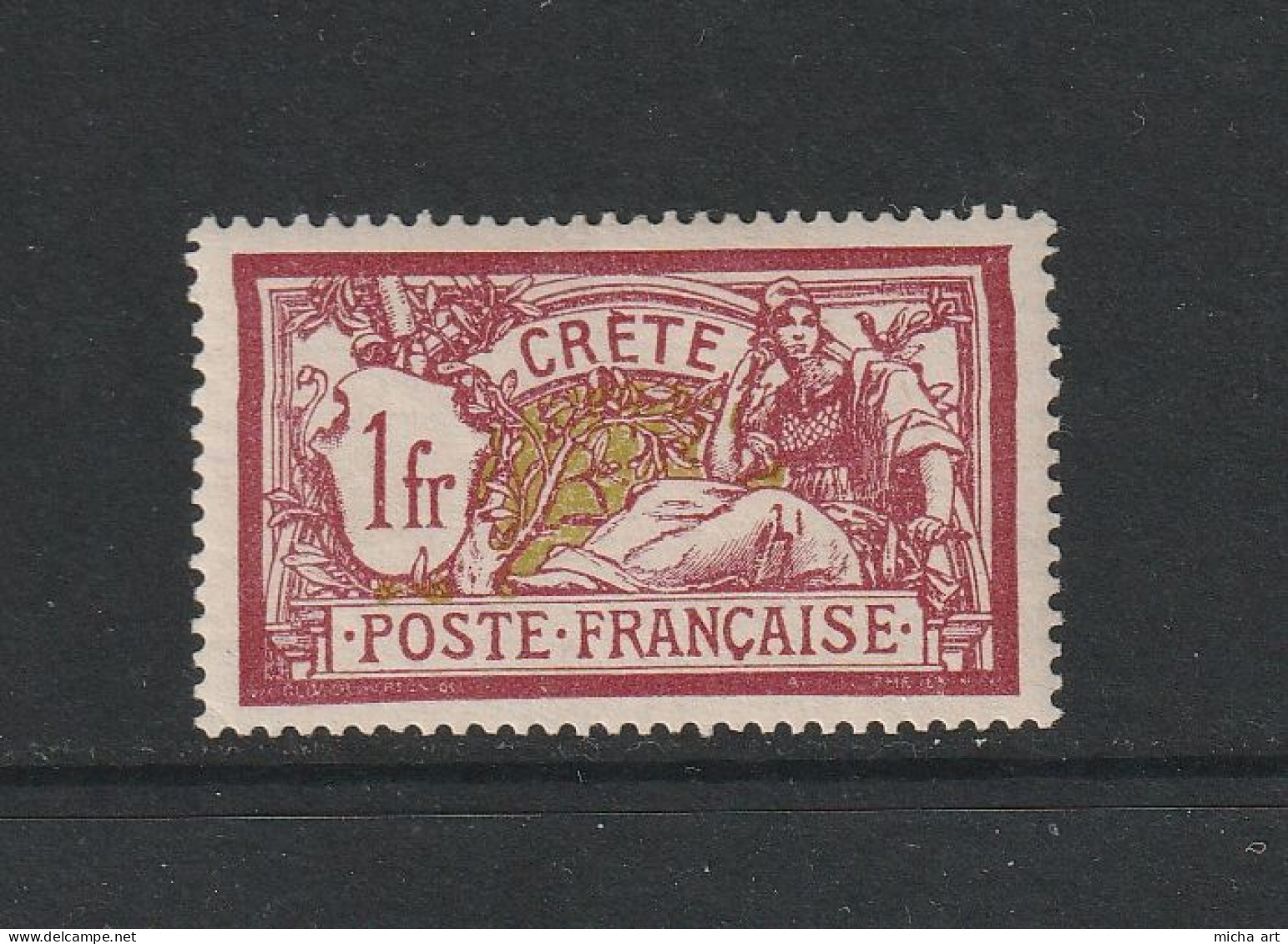 Greece Crete French Post Office 1902 - 1913 Crete Issue 1 Fr. MNH W1104 - Ongebruikt