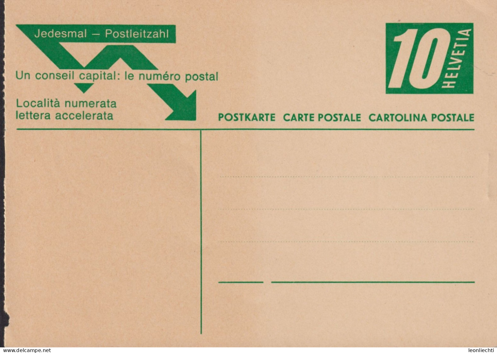 1965, Jedesmal-Postleitzahl Zum:195y 10 Cts ** Linker Rand Durchstochen - Ganzsachen
