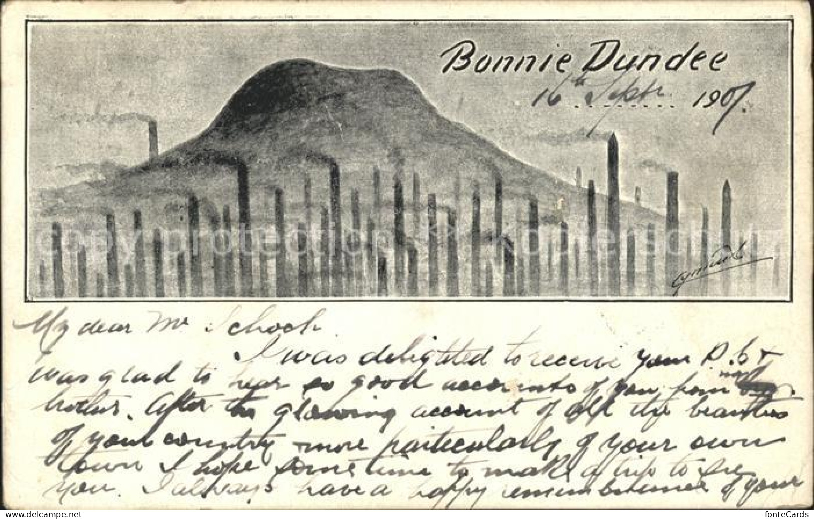 11732877 Dundee City Bonnie Dundee Poem Kuenstlerkarte  - Other & Unclassified