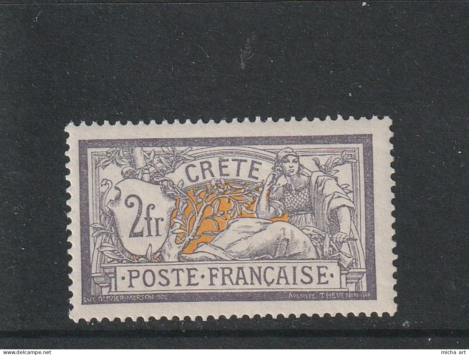 Greece Crete French Post Office 1902 - 1913 Crete Issue 2 Fr. MNH W1105 - Unused Stamps