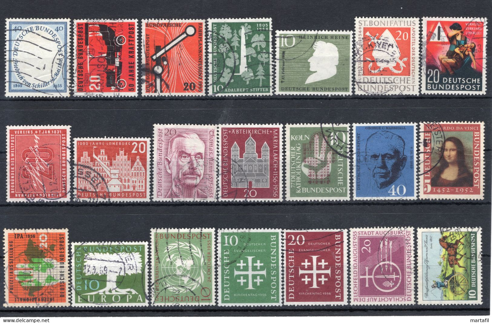 1952/56 Repubblica Federale Tedesca Germania RFT LOTTO USATO - Used Stamps