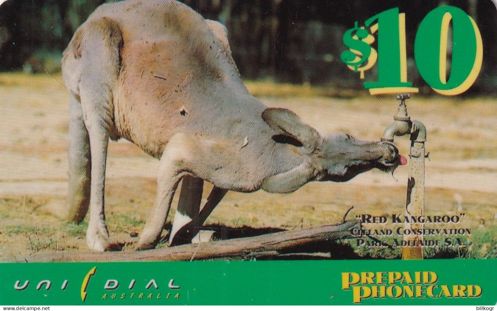 AUSTRALIA - Red Kangaroo, Unidial Prepaid Card $10, Exp.date 30/06/99, Used - Australia