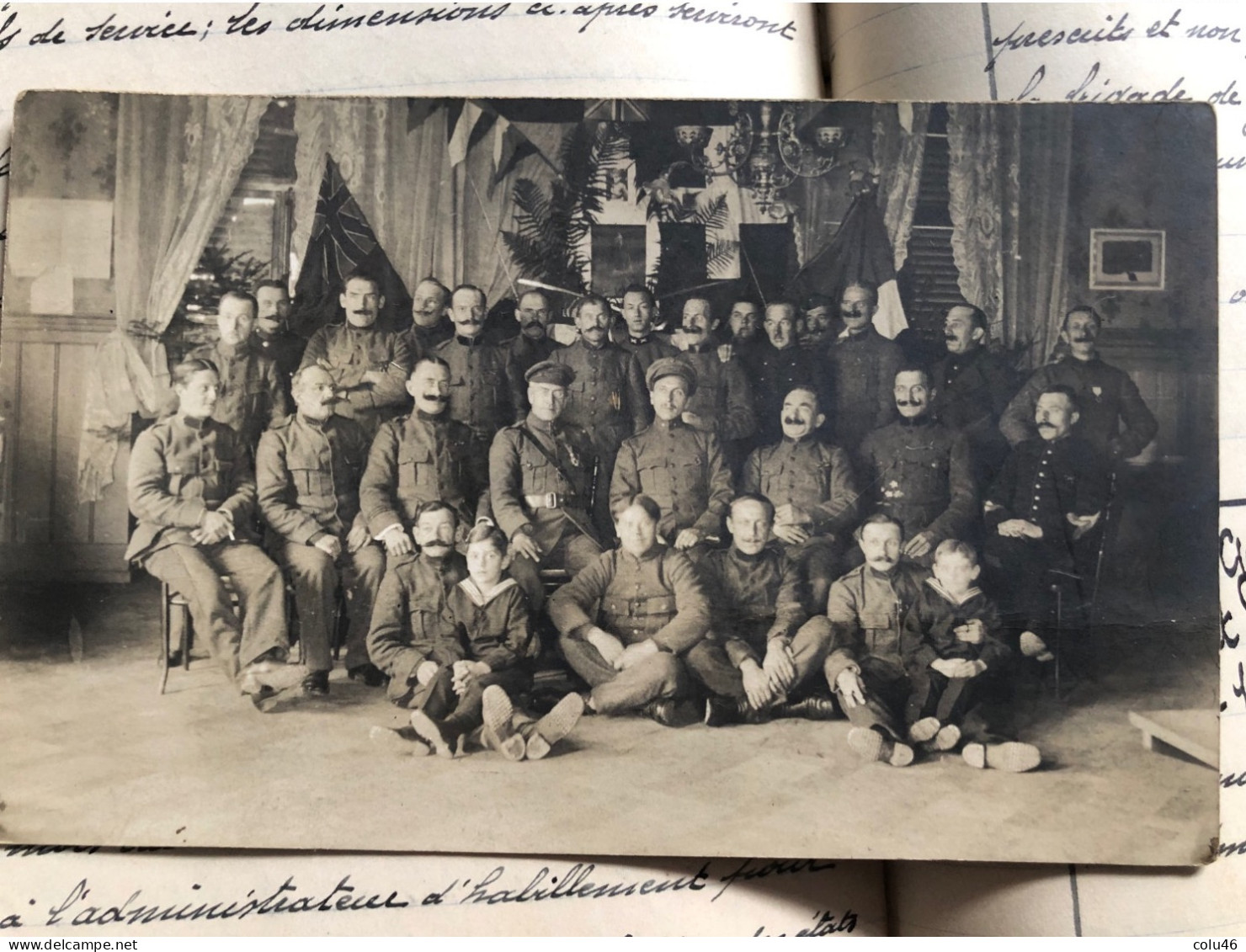 Lot Gendarmerie Belge Années 1920 1930 Cahier écriture Médailles Photo Groupe De Gendarmes - Politie & Rijkswacht