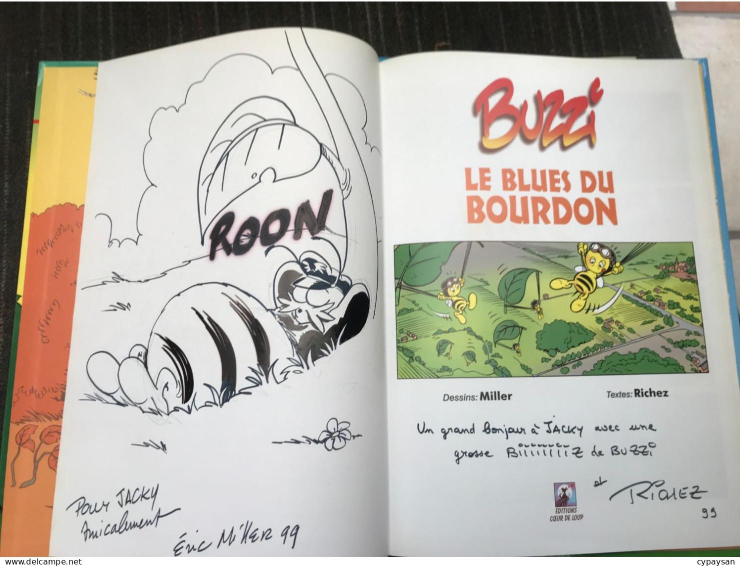 Buzzi 2 Le Blues Du Bourdon EO DEDICACE BE Coeur De Loup 01/1999 Richez Miller (BI2) - Autographs