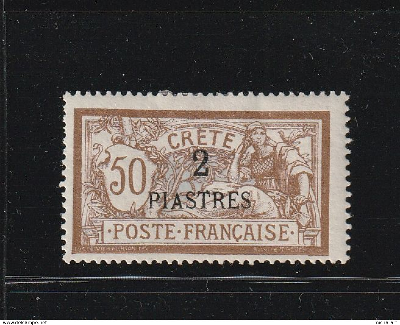 Greece Crete French Post Office 1903 Surcharged Crete Issue 2 Pi / 50 C. MH W1095 - Ongebruikt