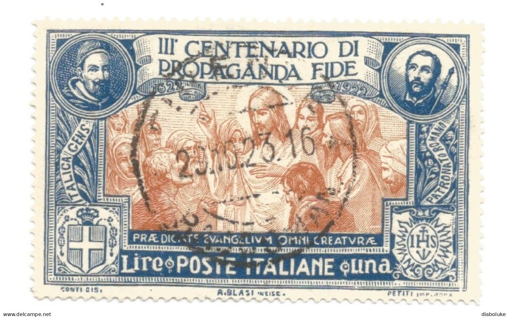 (REGNO D'ITALIA) 1923, PROPAGANDA FIDE, 1L - Francobollo Usato, Annullo Da Periziare (CAT. SASSONE N.134) - Gebraucht